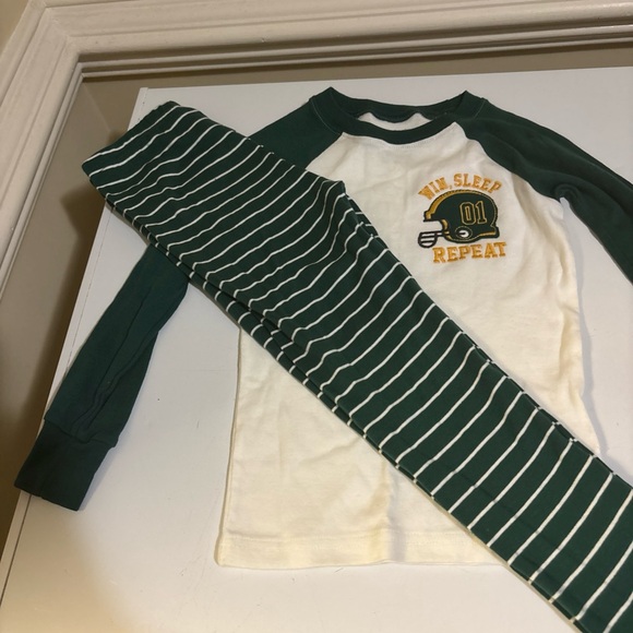 Carter's Green and White Long Sleeve Tee - Picture 5 of 7